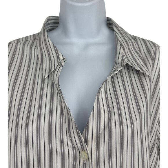 Catherines Long Sleeve Button Front Blouse Size 1X - Picture 2 of 8